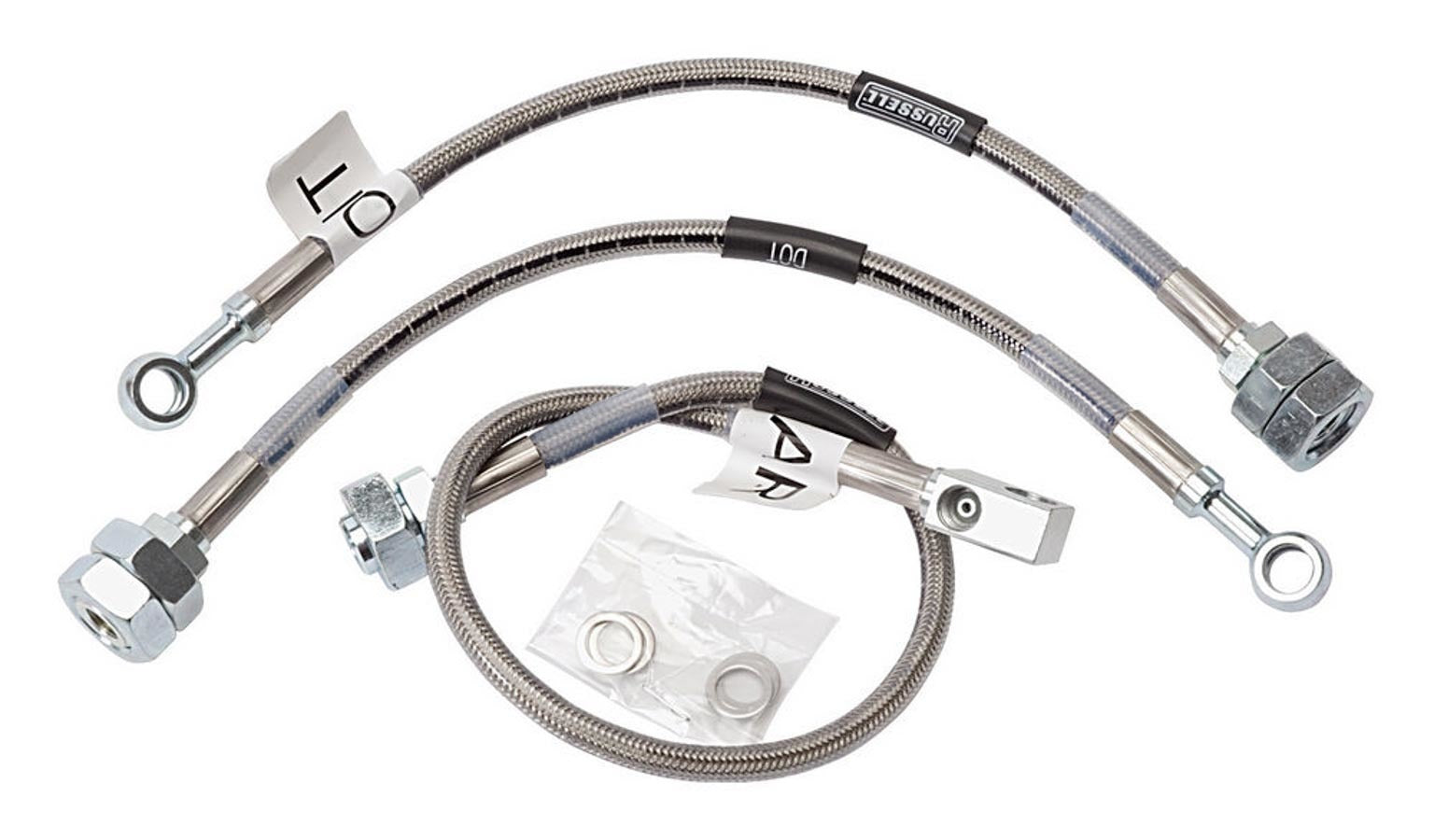 Russell Brake Hose Kit for GM S10 and S15 Trucks and SUVs, 1982-1991, Braided Stainless DOT Approved