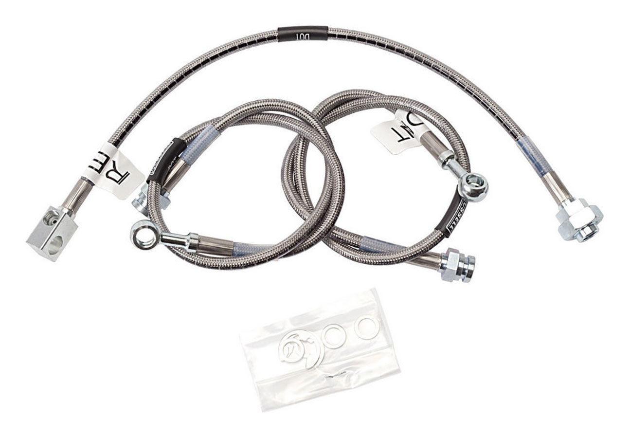 Russell Brake Hose Kit for GM Trucks and SUVs 1988-2000, Braided Stainless Steel, DOT Approved