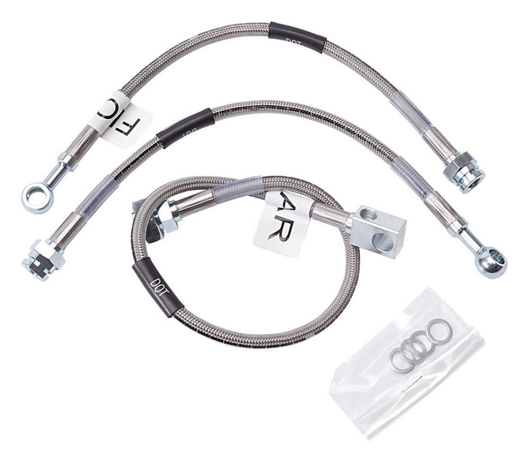 Russell Brake Hose Kit 672360 for GM S-Series Trucks, 1991-1998, Braided Stainless Steel, DOT Approved, Street Legal