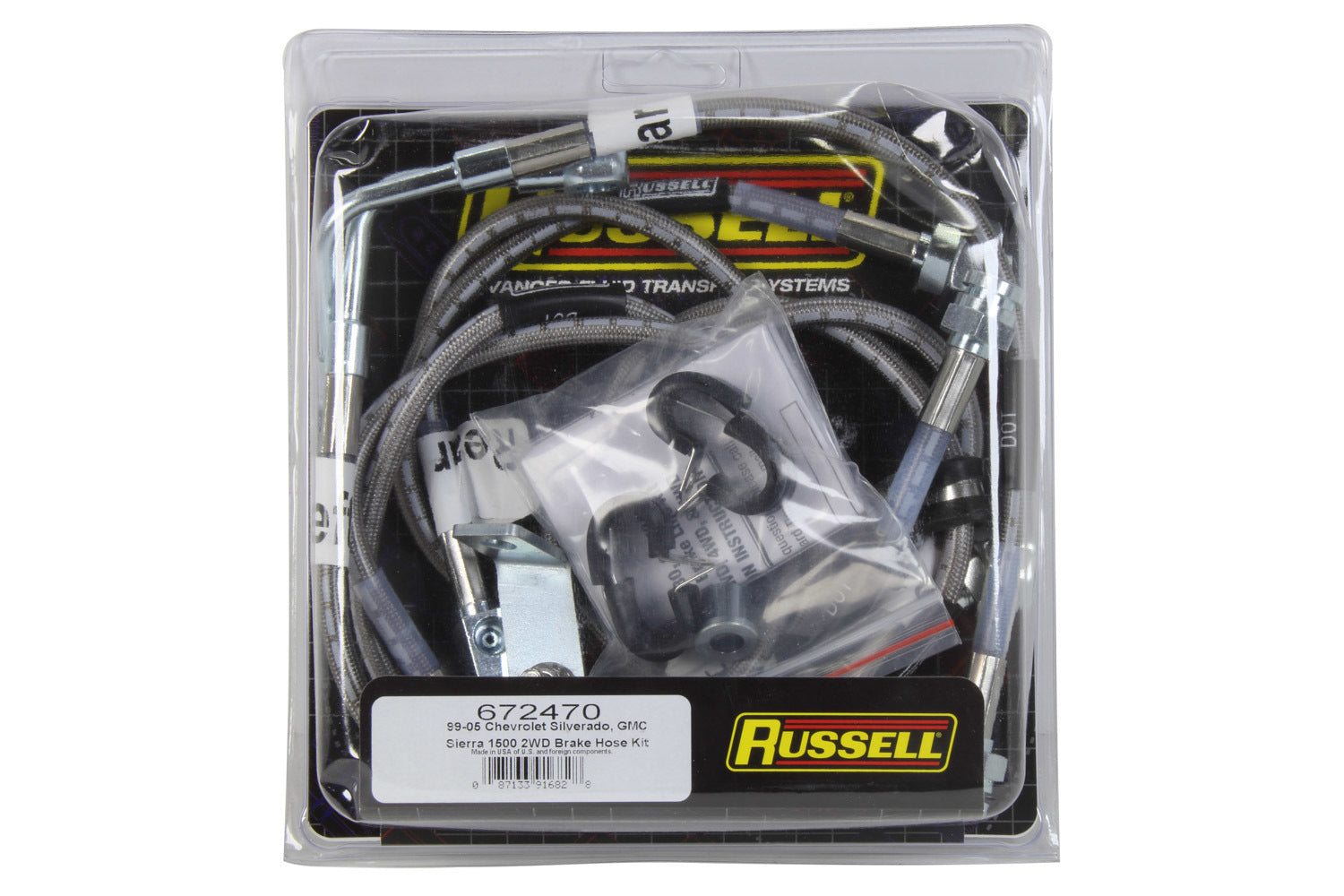 Russell Brake Hose Kit 672470 for 1999-2006 Chevy and GMC Silverado 1500 2WD