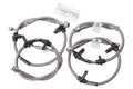 Russell Brake Hose Kit 684890 Front and Rear Stainless Steel Lines for Acura and Honda Civic