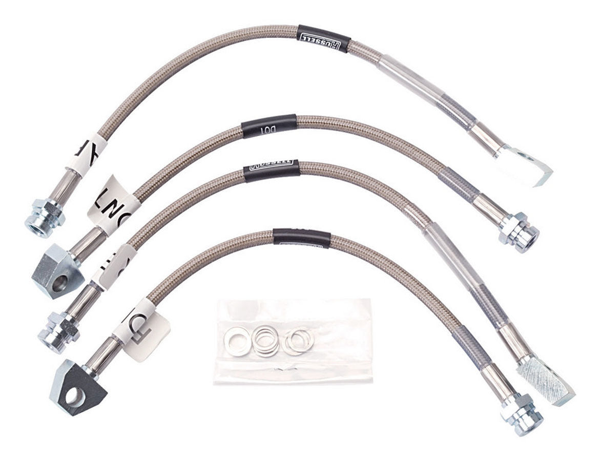 Russell S/S Brake Line Kit 84-87 Chevrolet Corvette Braided Stainless DOT Approved