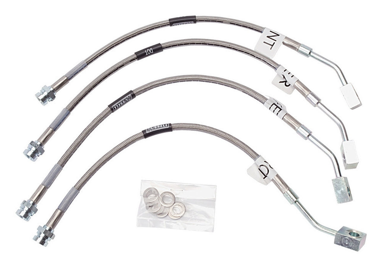 Russell Brake Hose Kit for Chevrolet Corvette 1997-2004, Braided Stainless Steel, Street Legal, DOT Approved