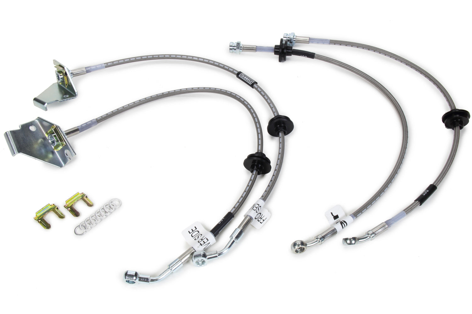 Russell Brake Hose Kit 692210 for 2008-2009 Pontiac G8 GT, Front and Rear Disc Brake Lines, Braided Stainless Steel