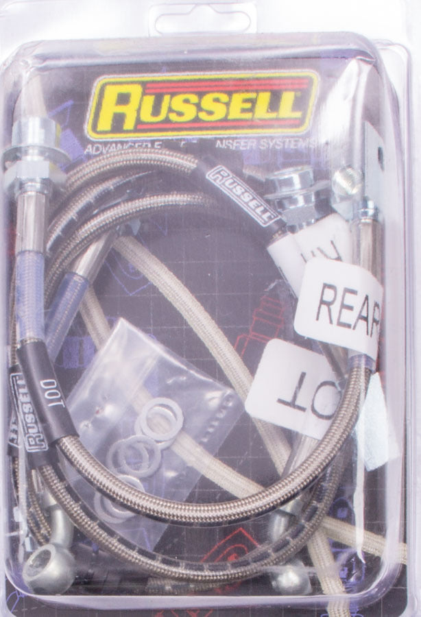 Russell Brake Hose Kit for GM F-Body 1984-1988 Rear Disc Brake, Braided Stainless, DOT Approved