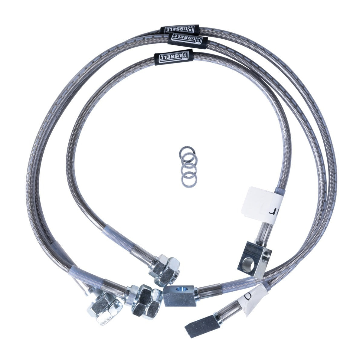Russell Brake Hose Kit 695710 for GM Fullsize SUVs 1979-1987, Braided Stainless Steel, 4-inch Lift