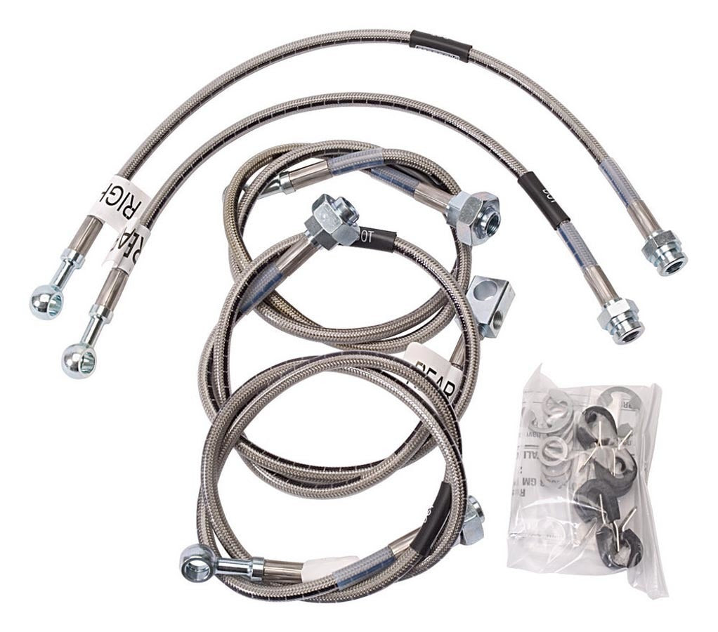 Russell Brake Hose Kit 695770 for 2001-2006 GM Heavy Duty Trucks, Braided Stainless Steel, DOT Approved