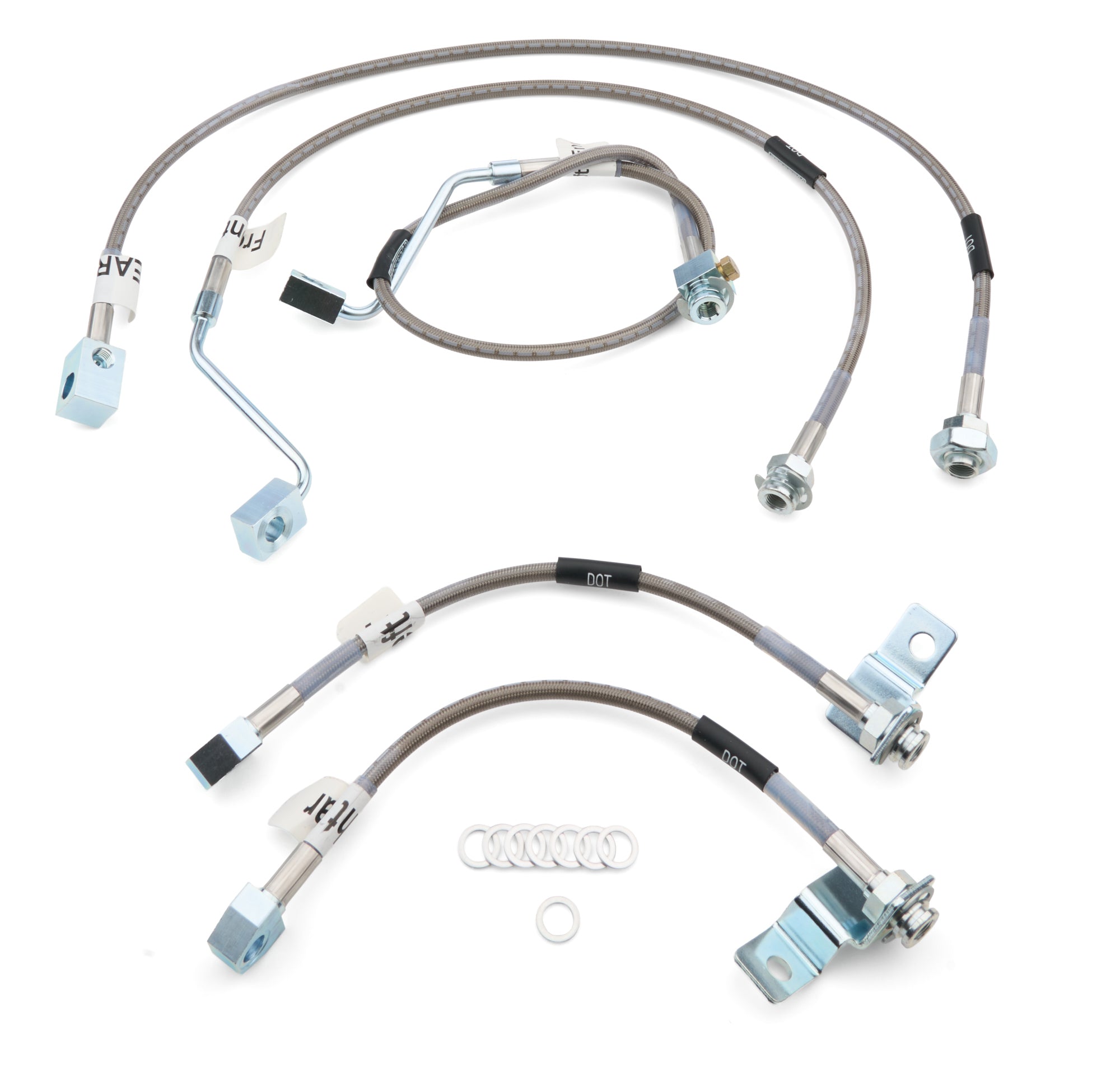 Russell Brake Hose Kit 696500 for Ford Excursion 1999-2006 Braided Stainless Steel, Front Disc and Rear Drum
