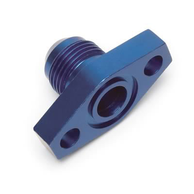 Russell 697070 Oil Drain to #10 Male Adapter with Viton O-Ring, Aluminum Blue Anodized