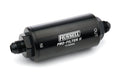 Russell 750801 75 Series Pro-Filter II In-Line Fuel Filter with 8 AN Male Inlet and Outlet, 10 Micron Stainless Element, Black Anodized Aluminum