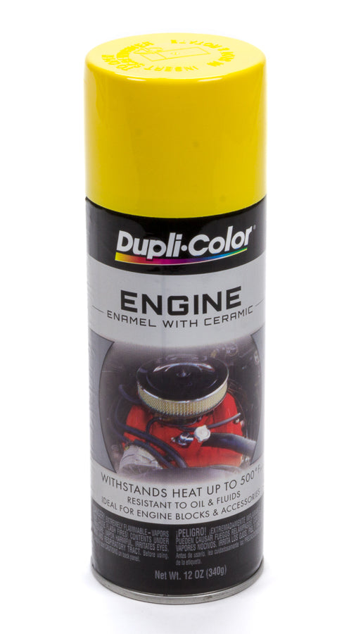Dupli-Color DE1642 Daytona Yellow High Temperature Engine Paint 12 oz Aerosol