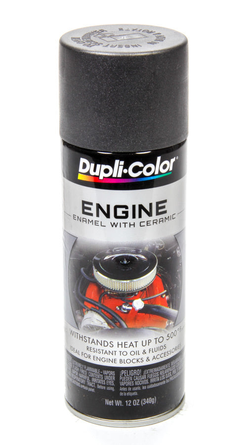 Dupli-Color DE1651 Cast Coat Iron Engine Paint, High Temperature Enamel, Gloss Finish, 12 oz Aerosol