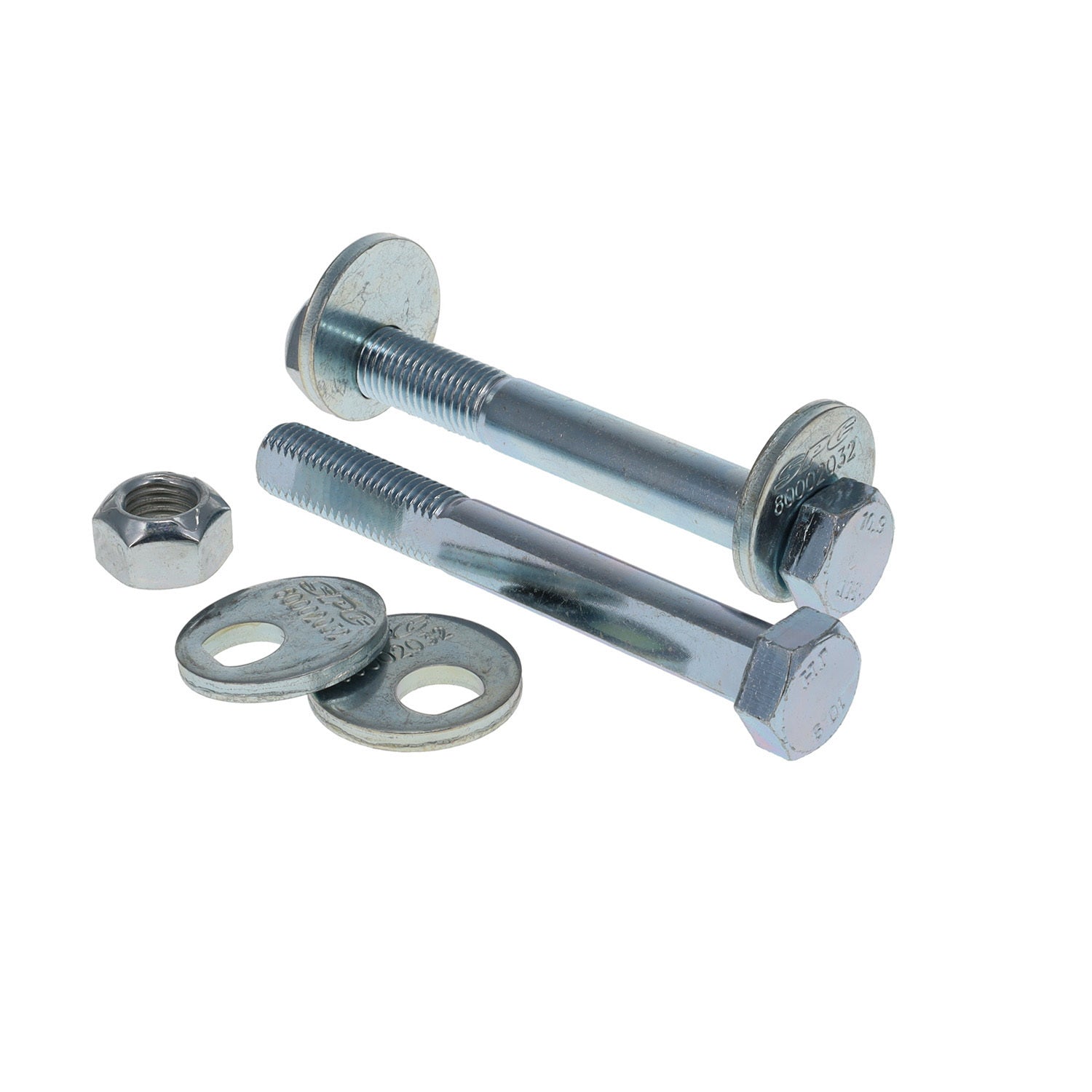 SPC Performance 87525 Caster and Camber Bolt Kit for Nissan NV and Titan XD, 16 mm Thread, Steel, Zinc Oxide Finish