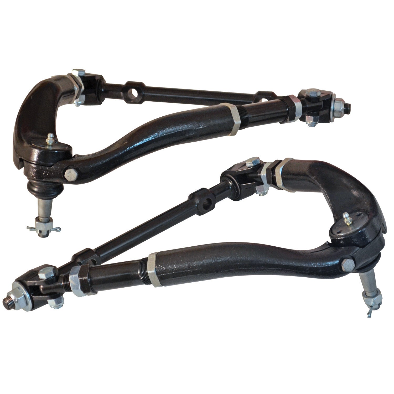 SPC Performance Adjustable Control Arms Pair for Chevrolet Corvette C2/C3, Upper Tubular Steel with Black Paint Finish
