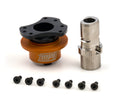 MPI USA MPI-QR-R1-34-W/T Quick Release Steering Wheel Adapter with 360 Degree Rotation Aluminum Black and Orange Anodized