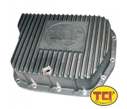 TCI 128001 Transmission Pan for Torqueflite 727, 46RH, 48RE with Deep Sump and Finned Aluminum Design