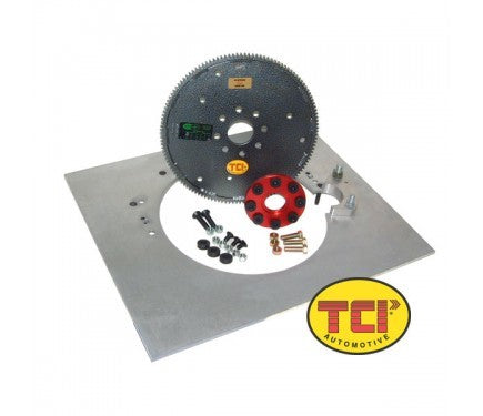 TCI Transmission Adapter with 8-Hole Spacer for GM to Mopar B/RB-Series, Aluminum Flexplate Mid-Plate, Part Number 149280