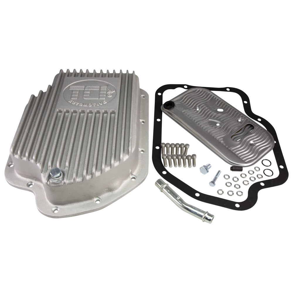 TCI 228000 Transmission Pan for TH400 with 2 Quart Capacity, Aluminum, Natural Finish