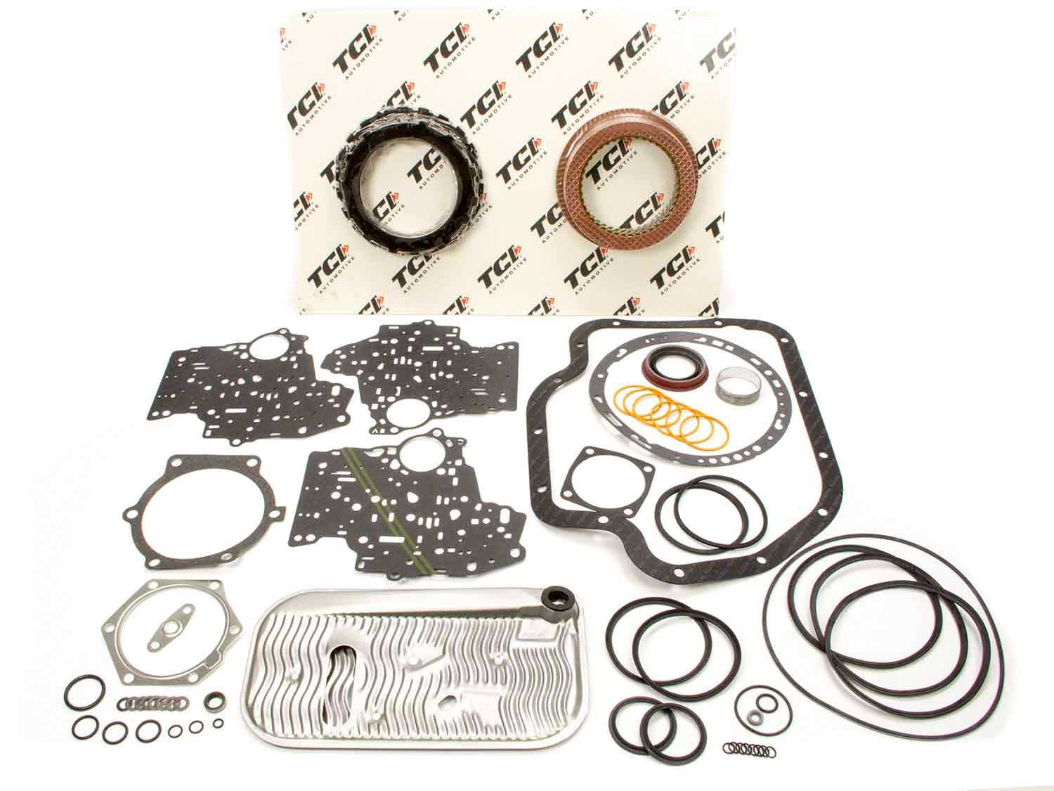 TCI GM TH400 Master Racing Transmission Rebuild Kit with Clutches, Gaskets, Seals, and Filter