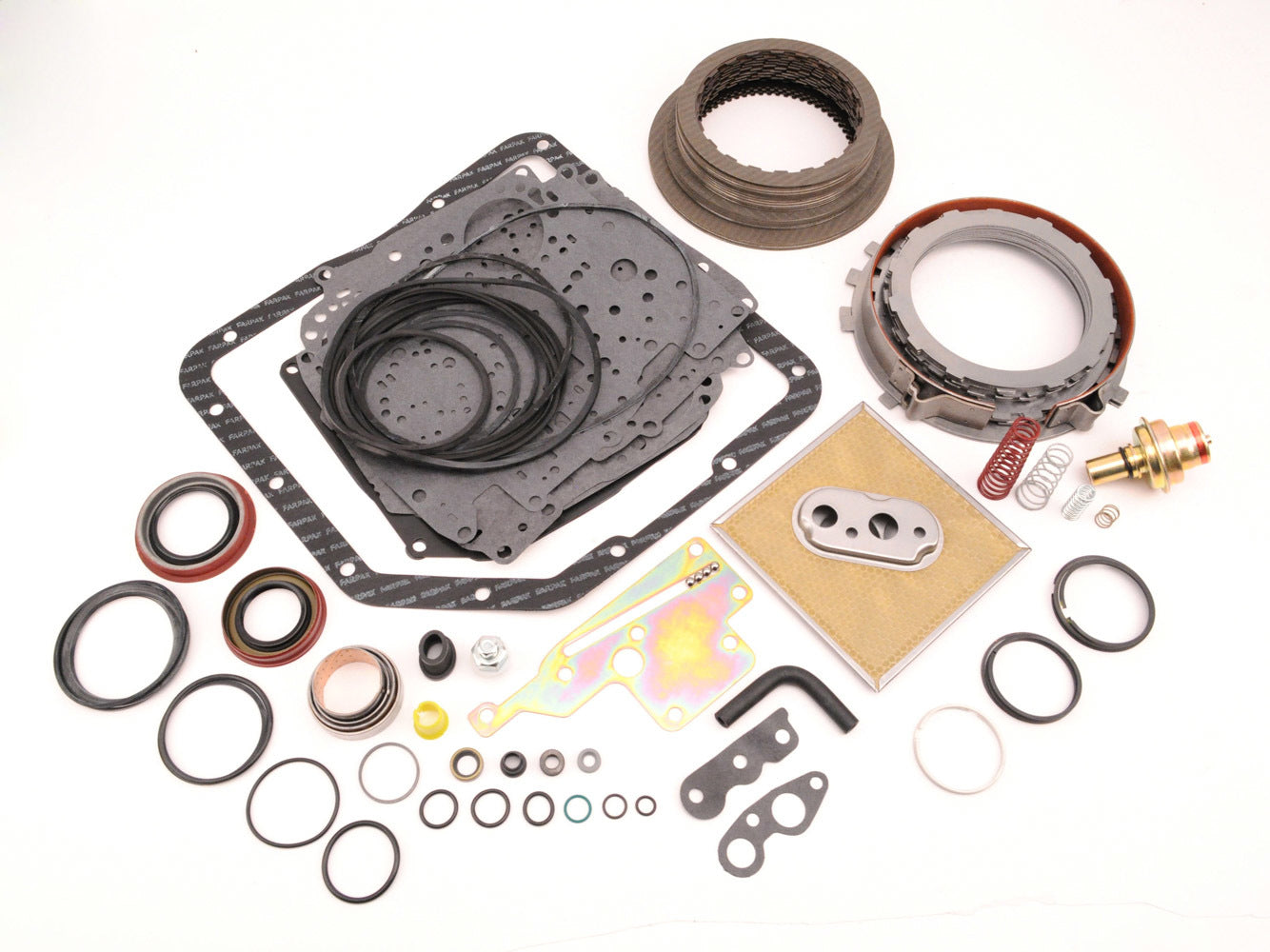TCI Transmission Rebuild Kit for TH350 Automatic Transmissions with Clutches, Bands, Filter, Gaskets, Seals, Modulator, and Valve Body