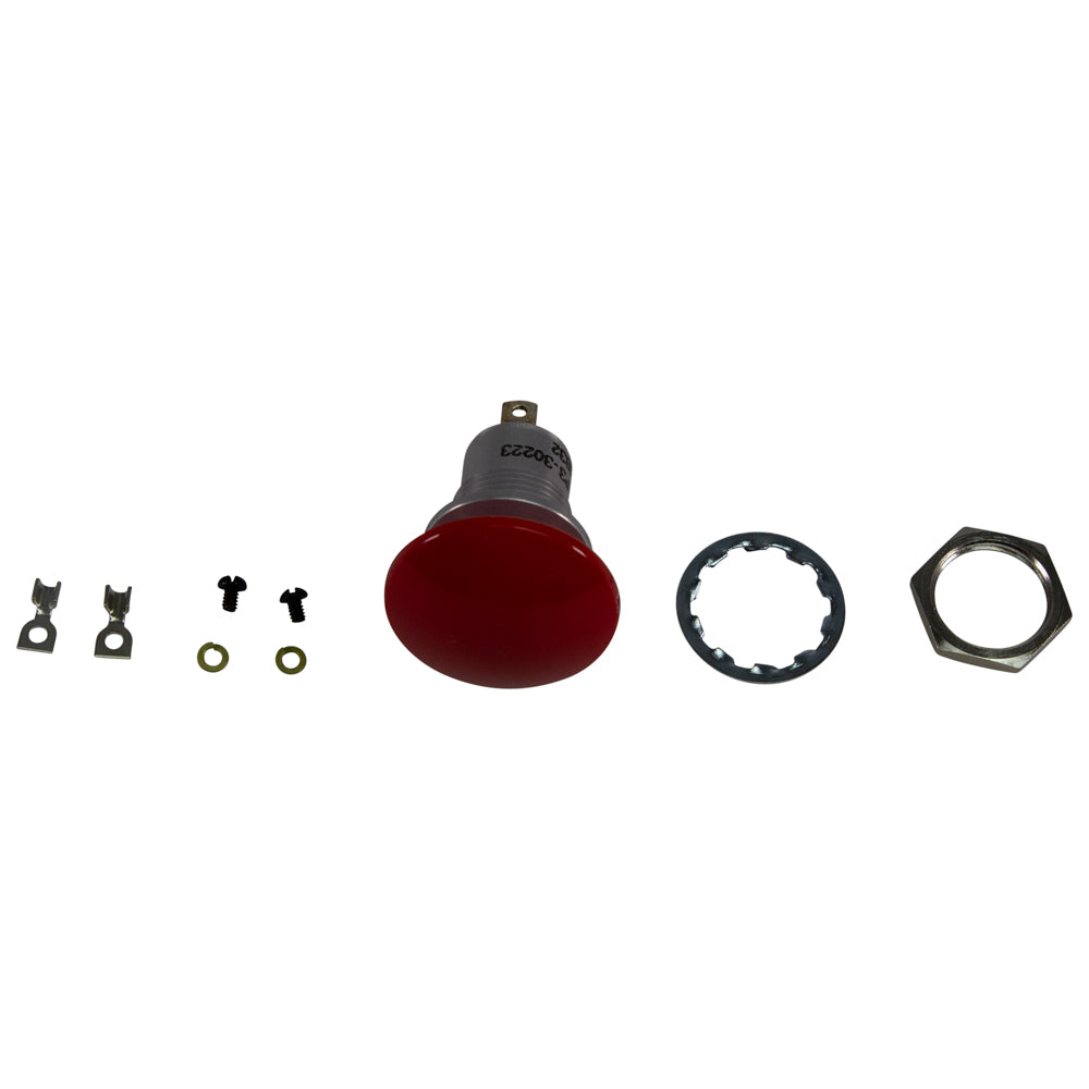 TCI Micro Switch with Big Button Part Number 387700, 12V, 10 Amp Momentary Push Button Switch, 5/8 Inch Bulkhead Mount