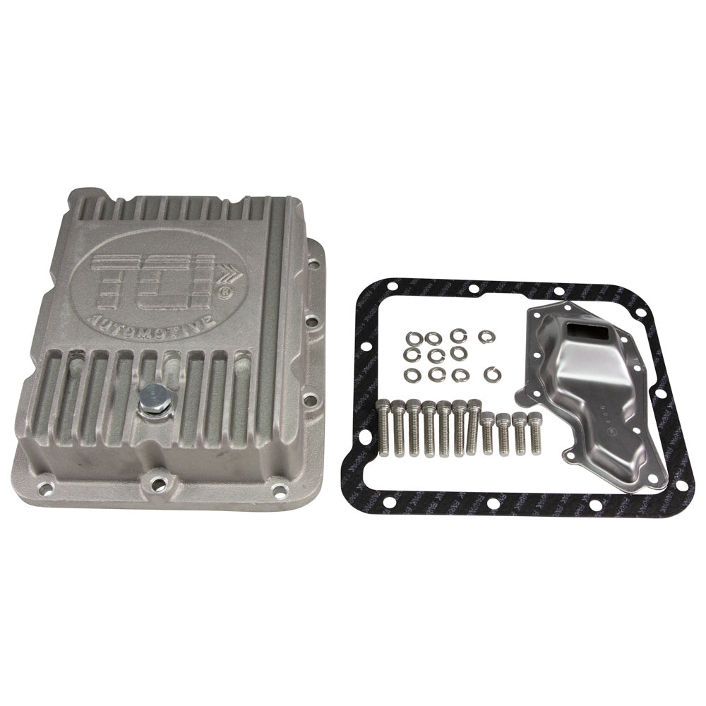 TCI C-4 Cast Aluminum Deep Transmission Pan with Fin Design and 1 Quart Capacity Increase