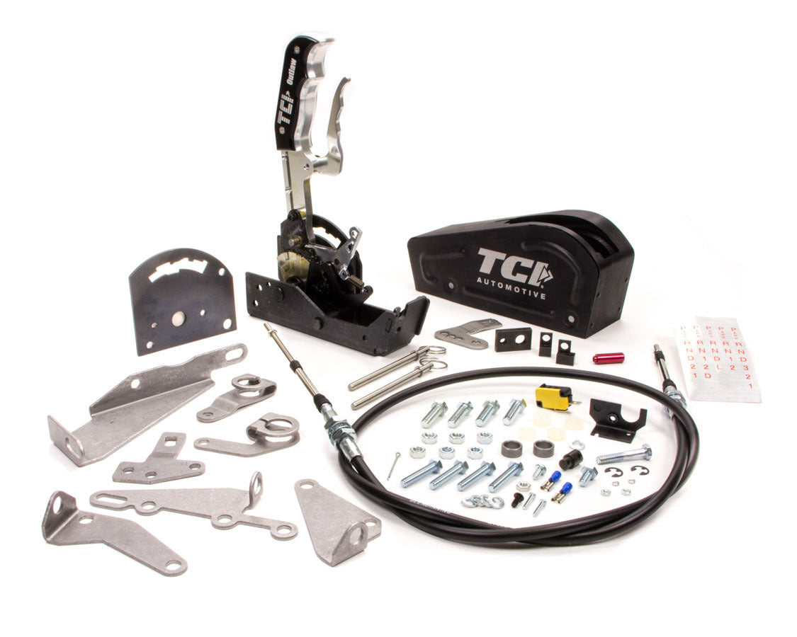 TCI Outlaw Shifter 616332 for Automatic Transmissions, Floor Mount, 3-Speed Reverse Pattern