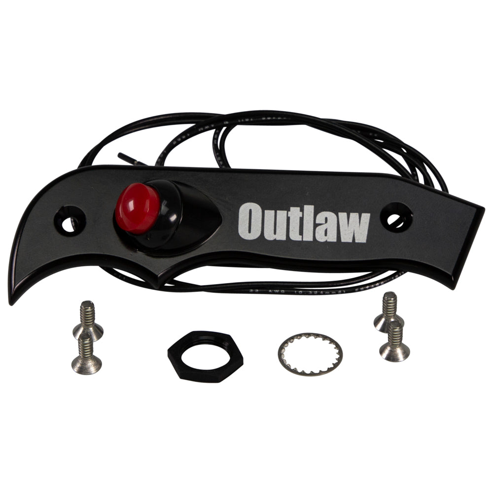 TCI Outlaw Grips with Button for Outlaw Shifter, Aluminum, Black Anodized