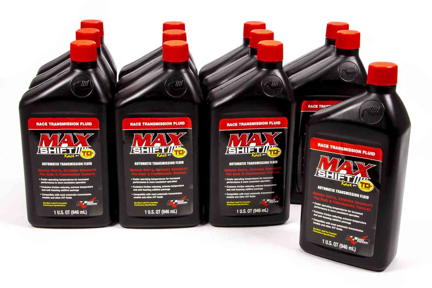 TCI Max Shift Race Formula Transmission Fluid ATF for High-Performance Shifting, 1 Quart Bottles, Set of 12