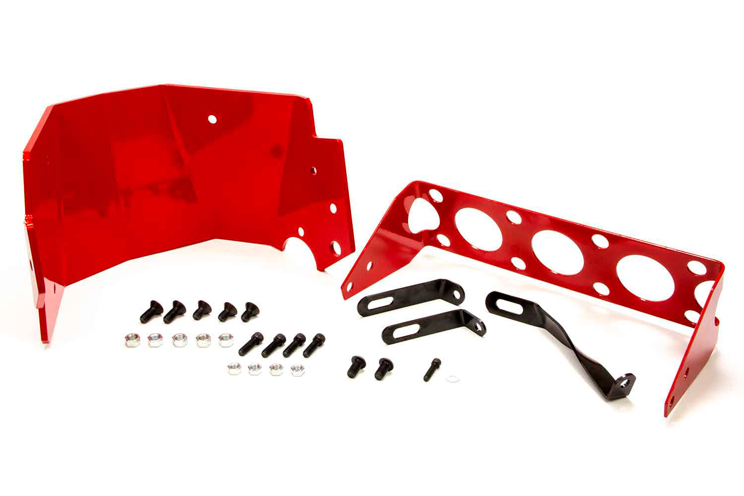 TCI Glide Transmission Shield for Powerglide Transmissions, Aluminum with Red Powder Coat Finish