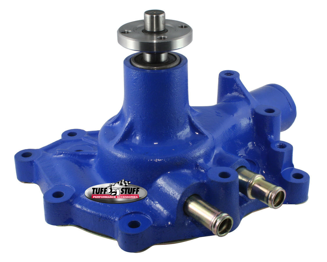 TUFF-STUFF Water Pump 1432CBLUE for Small Block Ford, High Volume, Mechanical, Blue Powder Coat