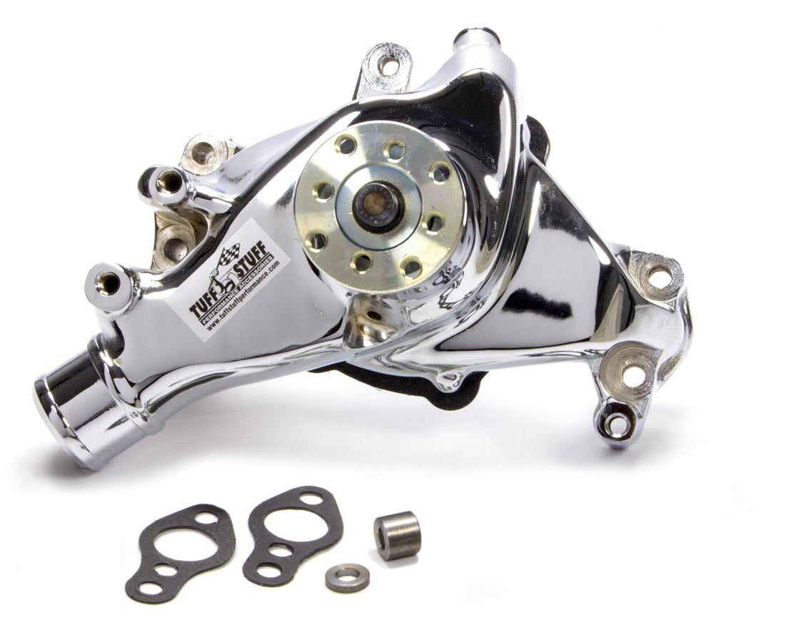 TUFF-STUFF 1448NA Water Pump Long Chrome SuperCool for Small Block Chevrolet