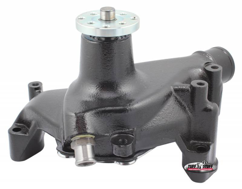 TUFF-STUFF SBC Aluminum Water Pump Long with High Volume and Black Powder Coat Finish