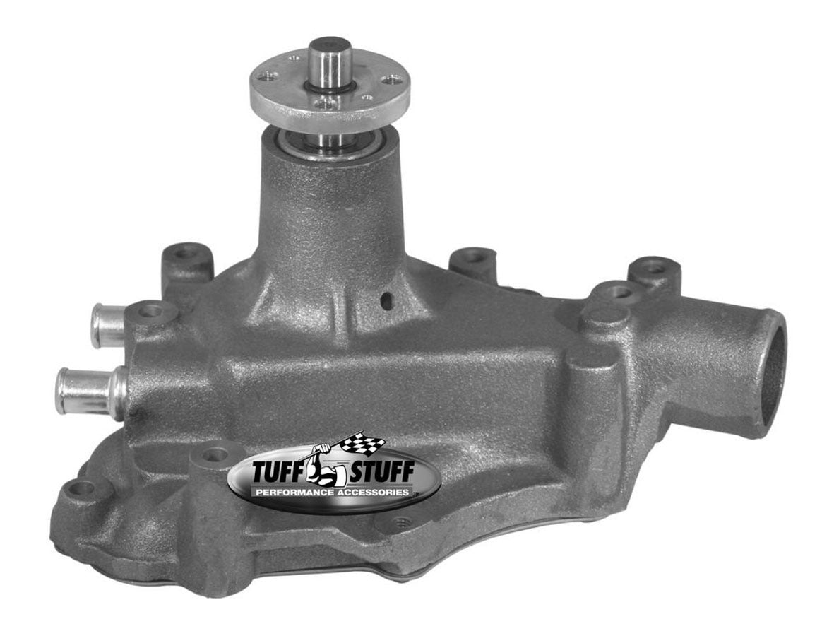 TUFF-STUFF 1468N Water Pump for Small Block Ford 351W, Mechanical, High Volume, Iron, Natural Finish