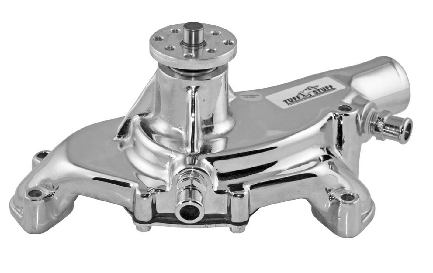 TUFF-STUFF 1495ABREV BBC Short Water Pump Polished Reverse Rotation High Volume Aluminum