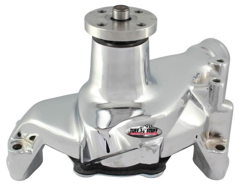 TUFF-STUFF 1675AB SBC Water Pump Long Smoothie Polished Aluminum Mechanical Reverse Rotation