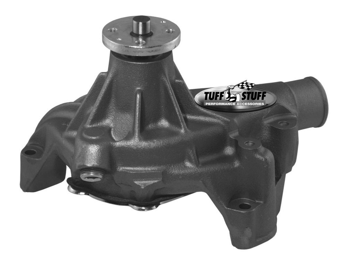 TUFF-STUFF 1675N Water Pump for Small Block Chevy, Mechanical, Reverse Rotation, Long Design, Cast Iron Construction