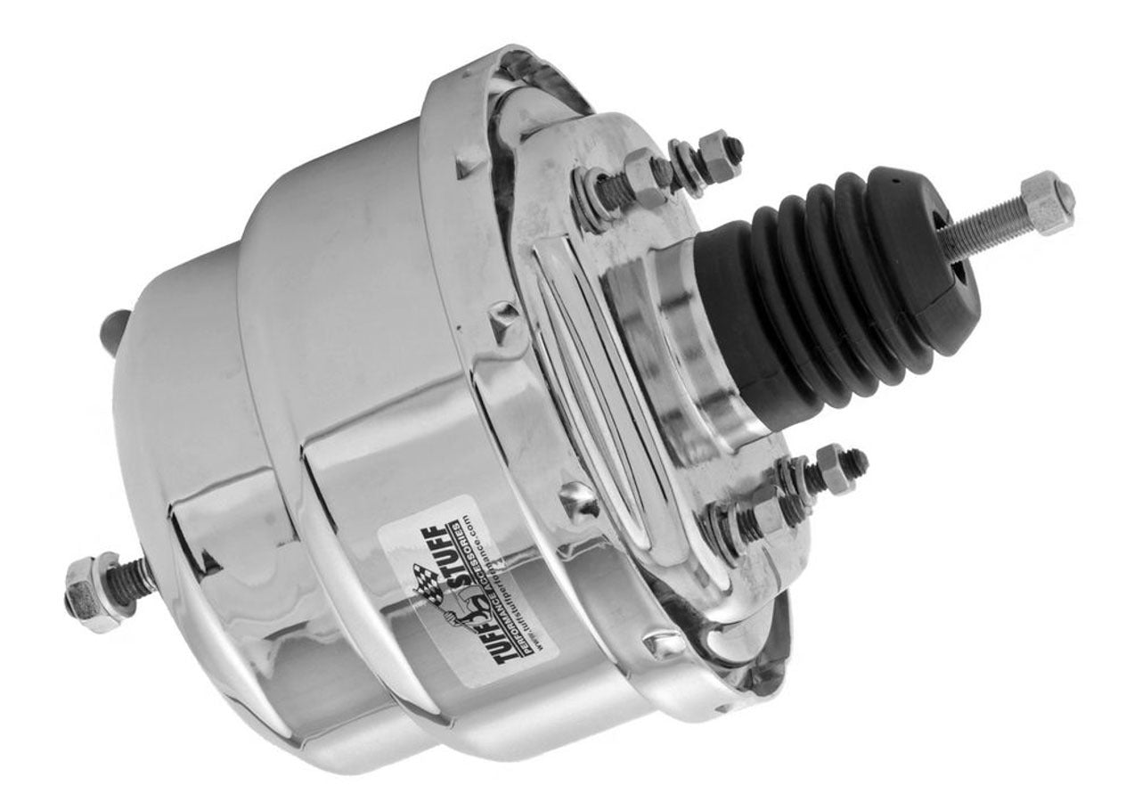 TUFF-STUFF 2222NA 7-Inch Dual Diaphragm Power Brake Booster, Steel Chrome Finish