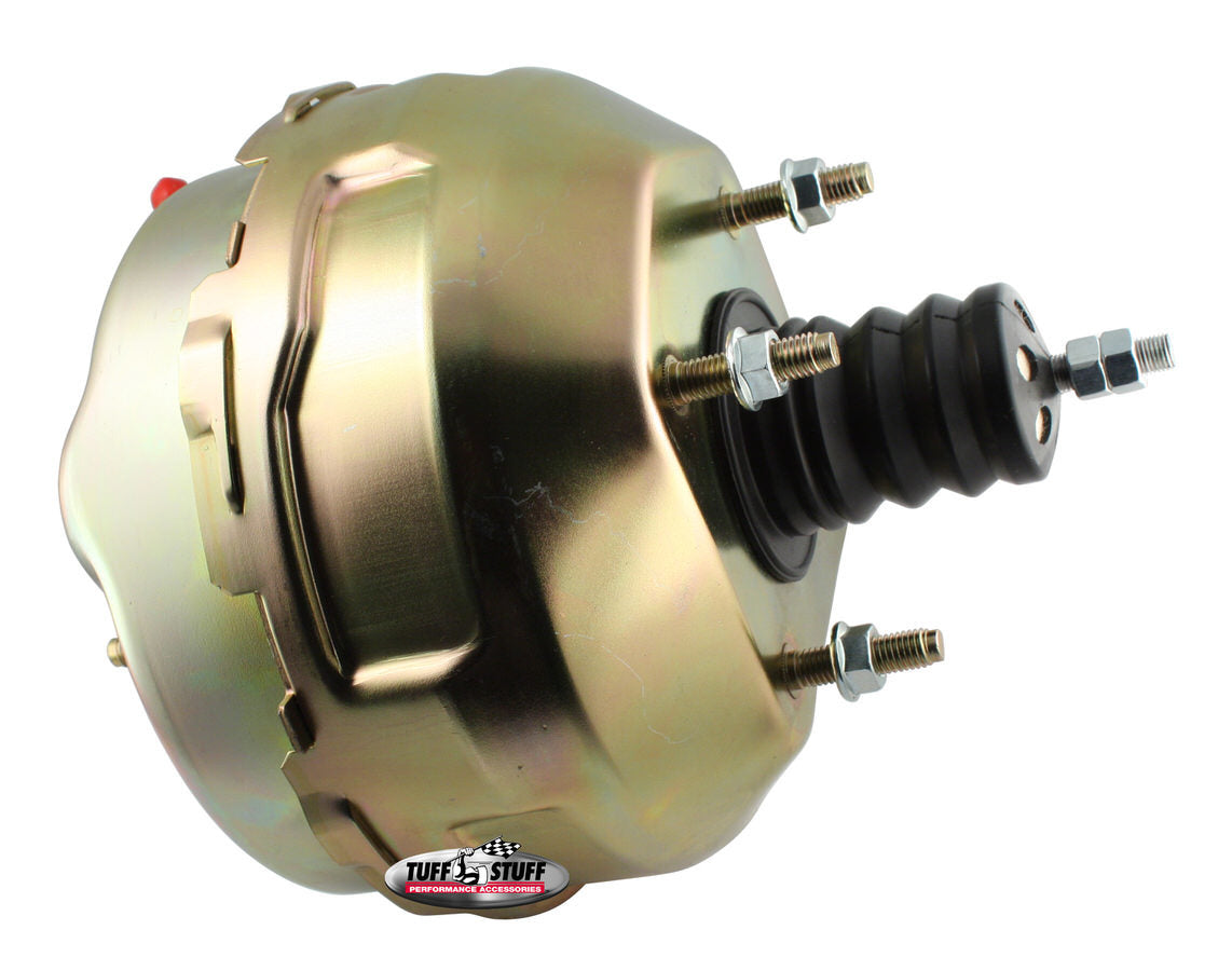 TUFF-STUFF 2229NB Power Brake Booster with Dual Diaphragm, 9 Inch Diameter, Steel Construction, Gold Zinc Finish for Chevrolet Corvette 1968-1982