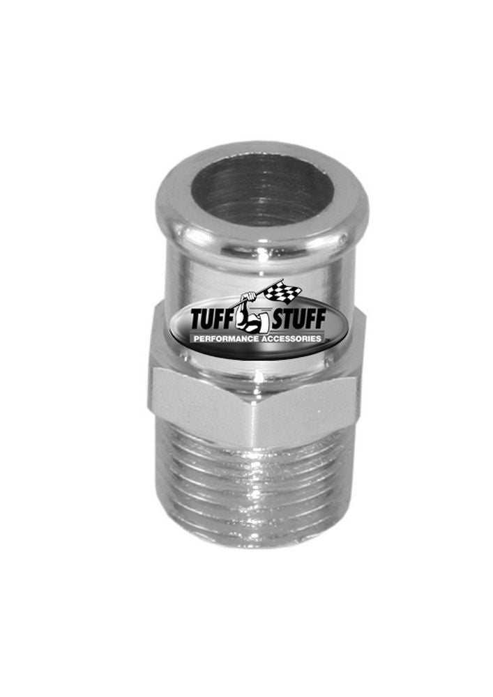 TUFF-STUFF 4450B Water Pump Chrome Hose Nipple for 3/4 Inch Hose, Steel, 1/2 Inch NPT Male to Hose Barb Adapter