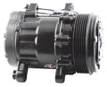 TUFF-STUFF 4517NC6GBLA Peanut Style A/C Compressor with 6-Rib Serpentine Pulley and Black Finish