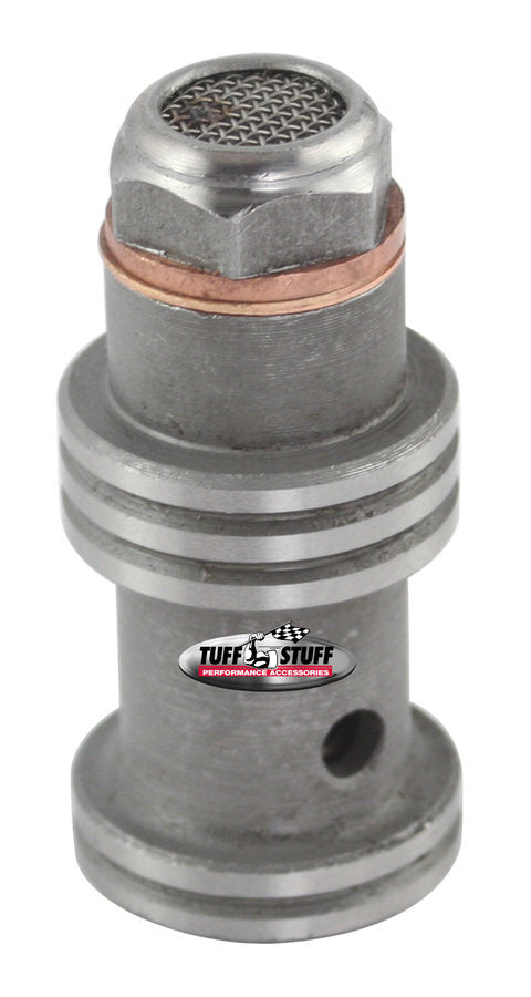 Tuff Stuff 5554 Power Steering Flow Control Valve, 1200 PSI, Steel, Natural Finish