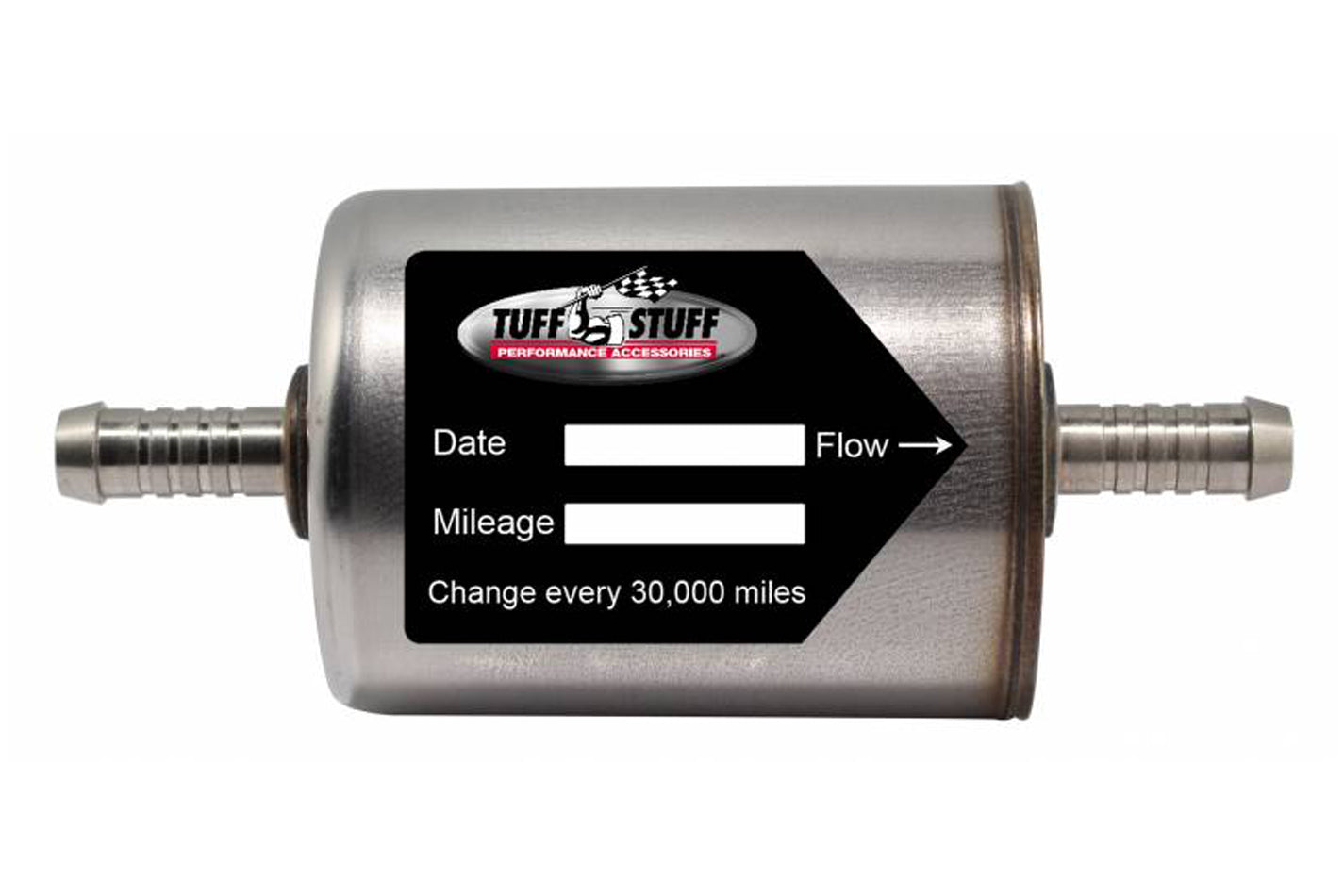TUFF-STUFF Power Steering Filter 5559, In-Line, 3/8 Inch Hose Barb Inlet and Outlet with Internal Magnet