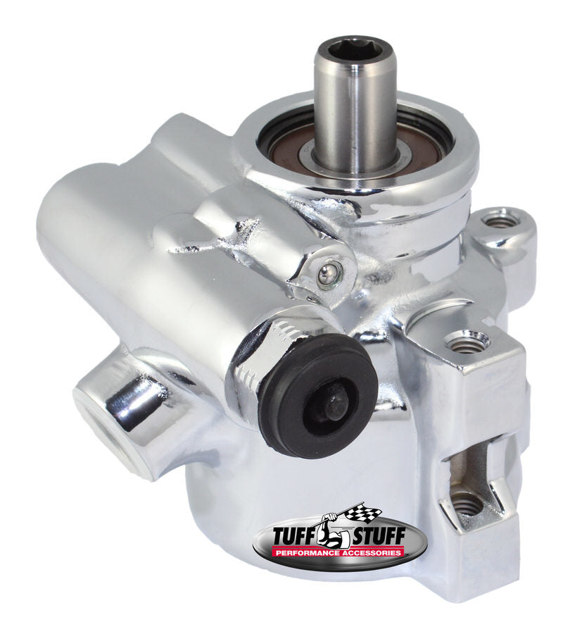 TUFF-STUFF 6175ALD-1 Type II Power Steering Pump for GM Vehicles, Chrome Finish, 3 GPM, 1200 PSI