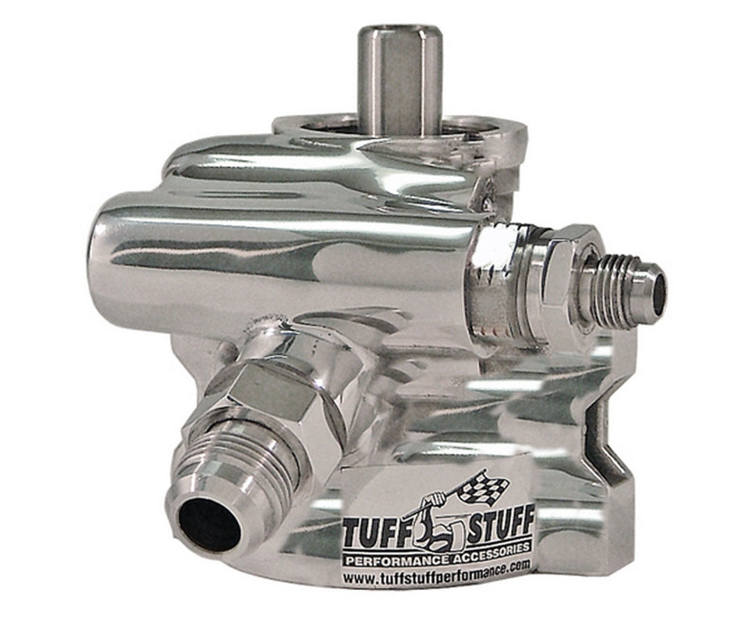 TUFF-STUFF 6175ALP Type 2 Power Steering Pump, Polished Aluminum, 3 GPM, 1200 PSI