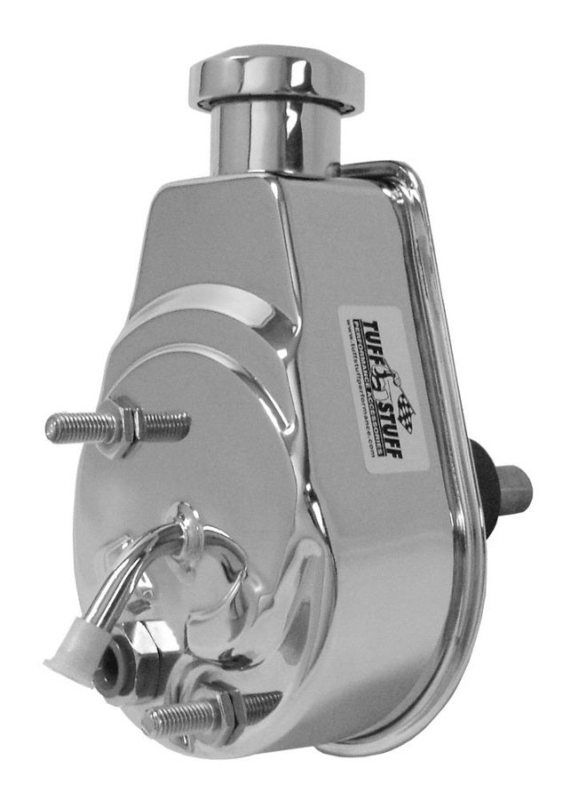 TUFF-STUFF 6178A Power Steering Pump for Chevrolet Corvette 1975-1979, Chrome Steel, 3 GPM, 1200 PSI