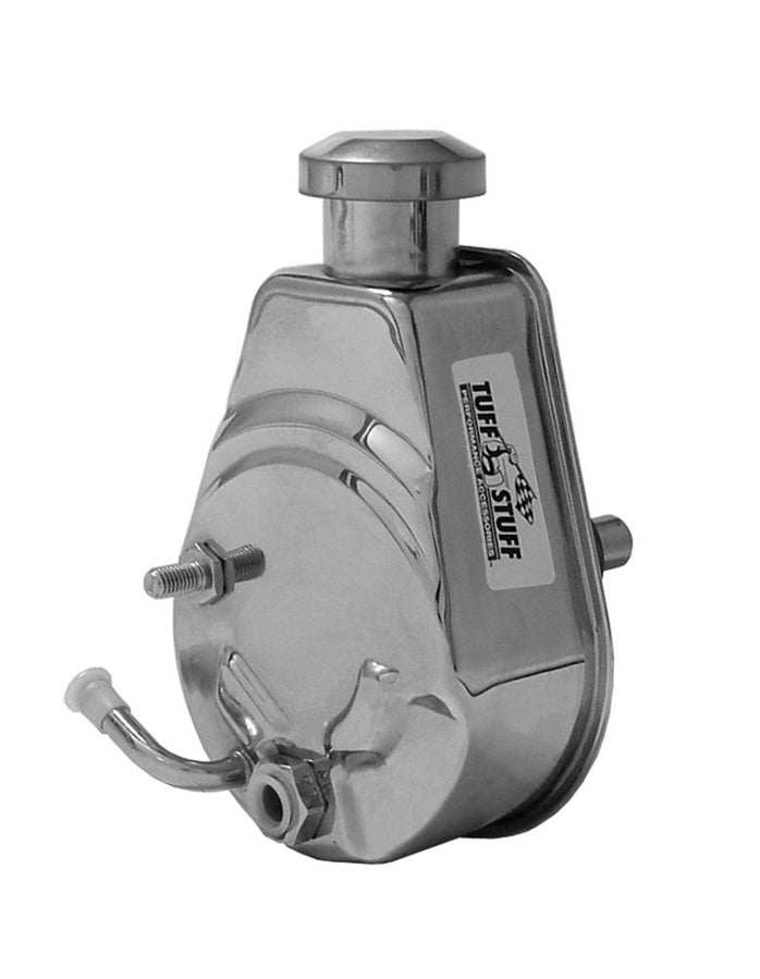 Tuff-Stuff Power Steering Pump for GM F-Body 1980-1987, Chrome Finish, Steel Construction, 3 GPM, 1200 PSI