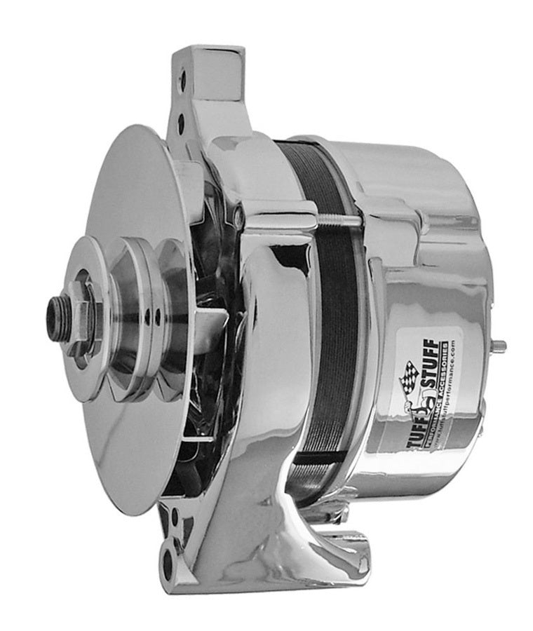 TUFF-STUFF Alternator 7078NA Ford 70 Amp 12V Chrome Finish External Regulator Single V-Belt Pulley Aluminum Case