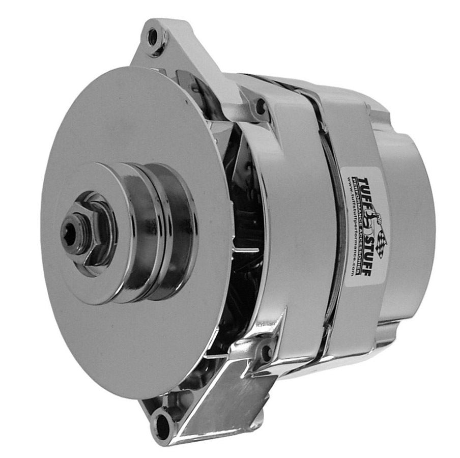 TUFF-STUFF GM Alternator 7127NDP 100 Amp 12V 1-Wire Polished Aluminum V-Groove Pulley