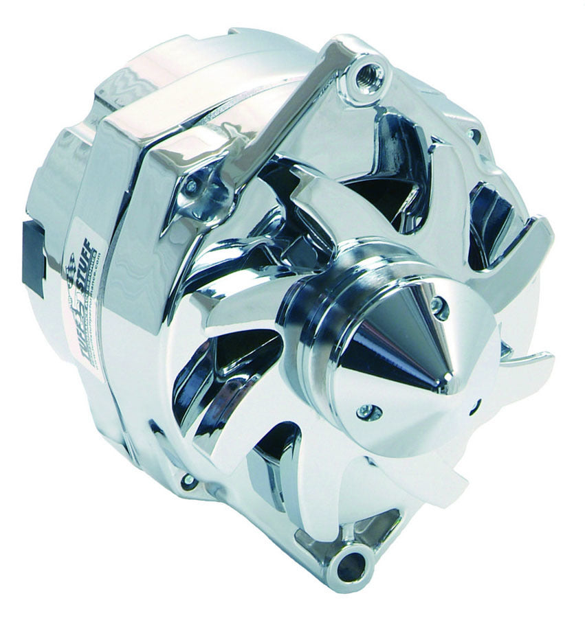 TUFF-STUFF 7139ABULL 100 Amp Alternator for GM Vehicles, 12V, 1-Wire, Silver Bullet Design with Single V-Belt Pulley
